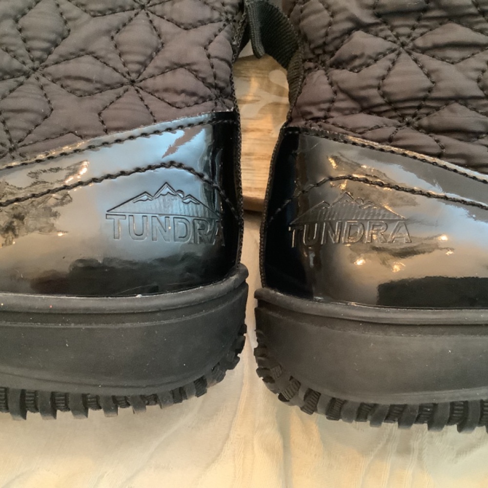 NWT Tundra‎ Belleville black youth fur rain snow boots sz. 3 thermolite - Picture 9 of 10